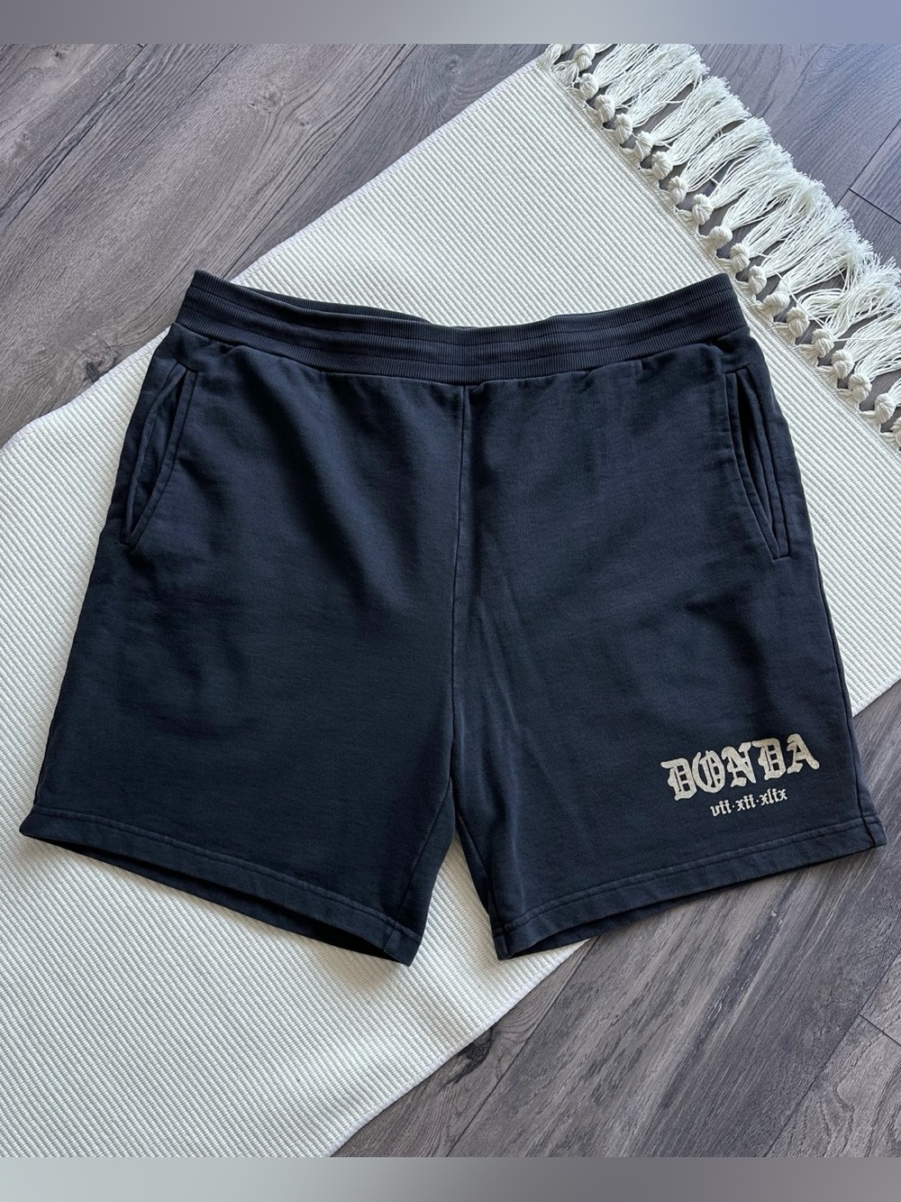 Limited Edition Kanye West Donda Faded Black Shorts by Jaee Editz